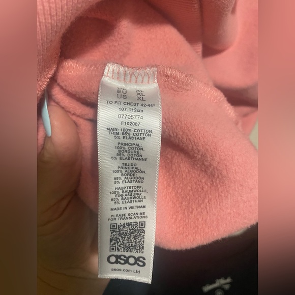 🔥ASOS pink pullover sweater womens size XL - Picture 6 of 7
